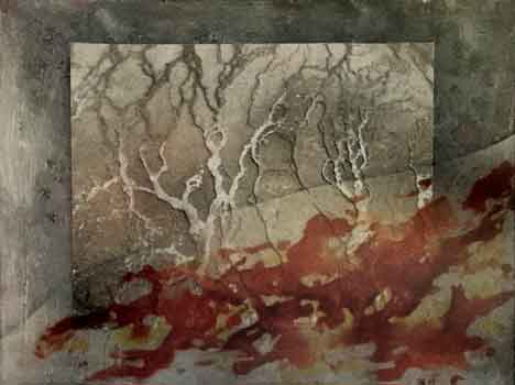 Assemblage of photo and glass