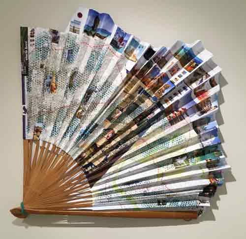 Large fan with a map and places to visit