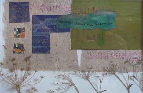 A collage of various paper and wild fennel