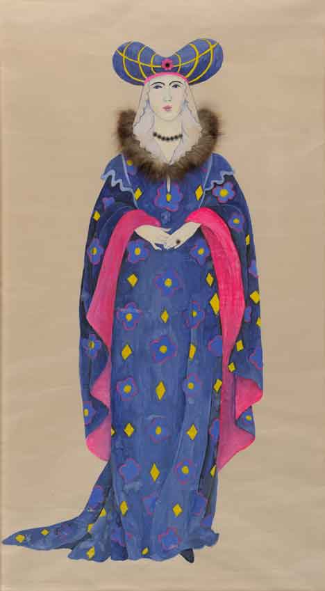 Reanissance Lady in blue dress